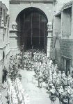 The Muslim army at the doors of Bab Salam (Masjid al-Nabawi) صلى الله عليه و سلم